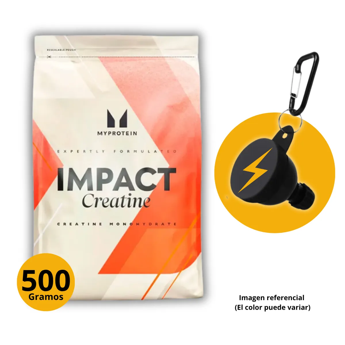 MYPROTEIN - CREATINA MYPROTEIN DE 500gr CON PORTASUPLEMENTOS - CREATINA MONOHIDRATADA