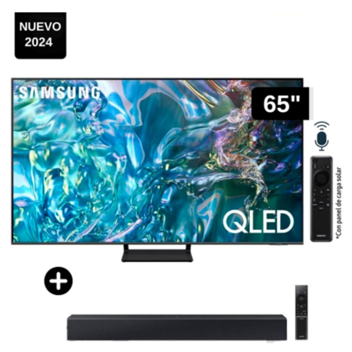 SAMSUNG - Televisor Samsung QLED 65 Tizen OS Smart Tv 4K 65Q65D + SoundBar