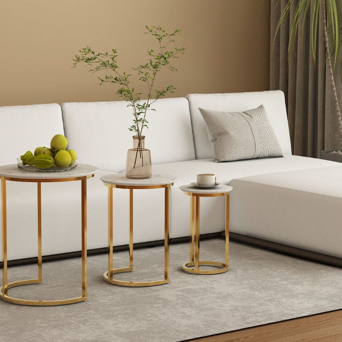 GENERICO - MESA DE CENTRO - SET DE 3 - RIVIERA MARBLE