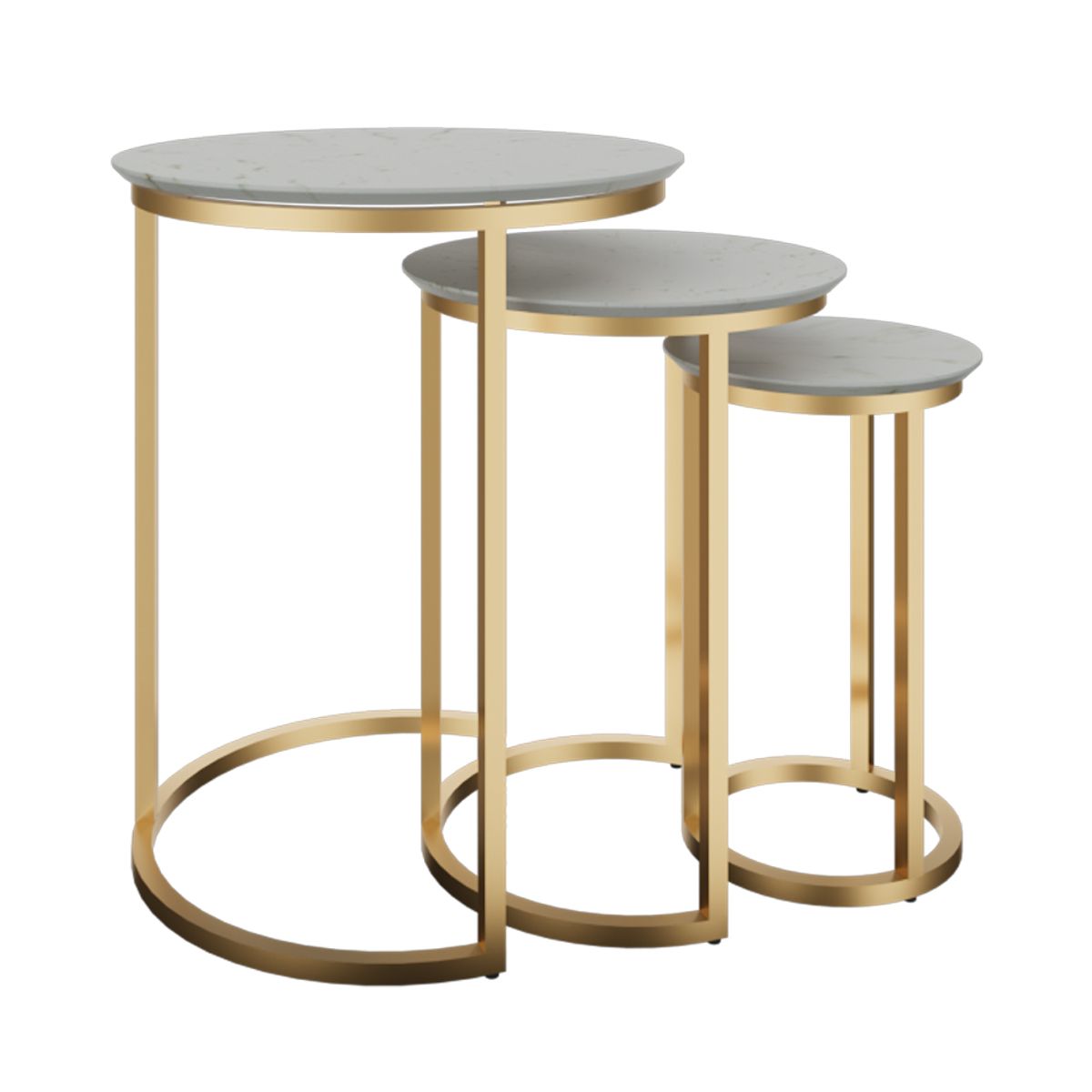 GENERICO - MESA DE CENTRO - SET DE 3 - RIVIERA MARBLE