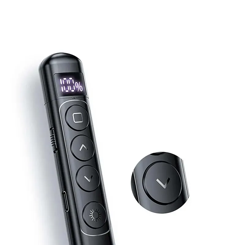 GO SELECT - Puntero Laser Presentador de Diapositivas Recargable Con Pantalla Digital