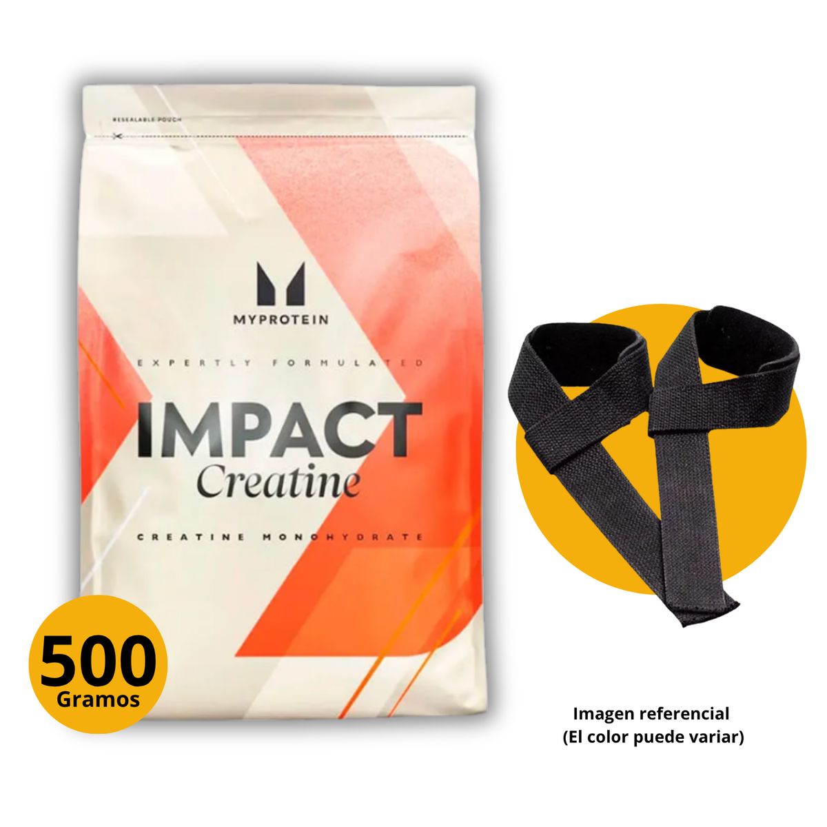 MYPROTEIN - CREATINA MYPROTEIN DE 500gr CON STRAPS - CREATINA MONOHIDRATADA