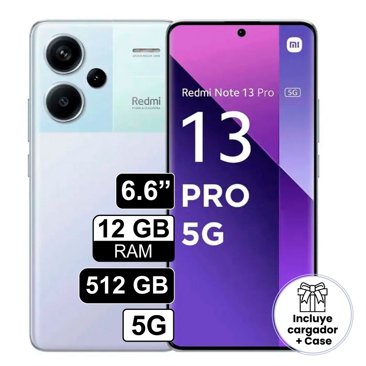 REDMI - Celular Xiaomi Redmi Note 13 Pro 5G 6.6" Pulg 12GB RAM 512GB 200MP Lila