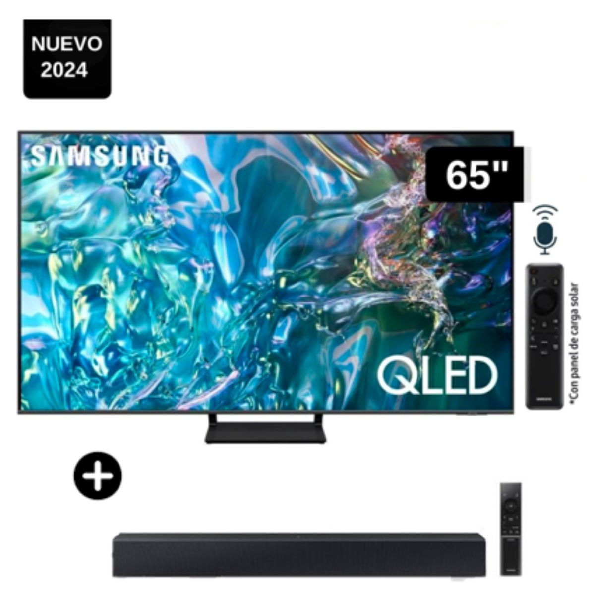 SAMSUNG - Televisor Samsung QLED 65 Tizen OS Smart Tv 4K 65Q65D + SoundBar
