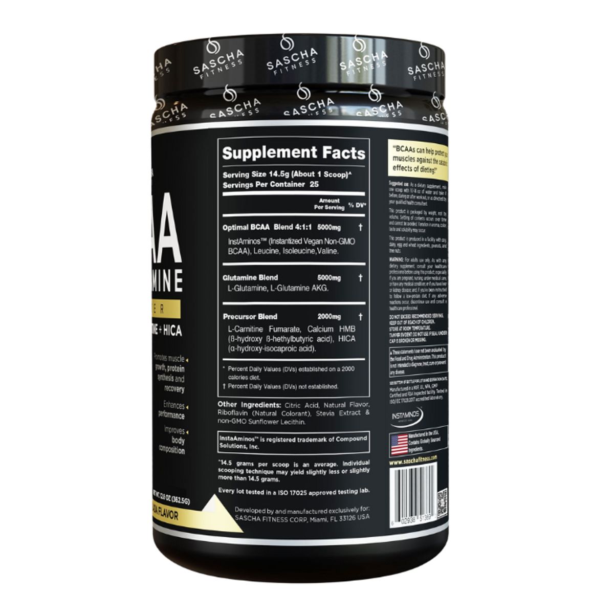 SASCHA FITNESS - Bcaa Glutamina Piña Colada