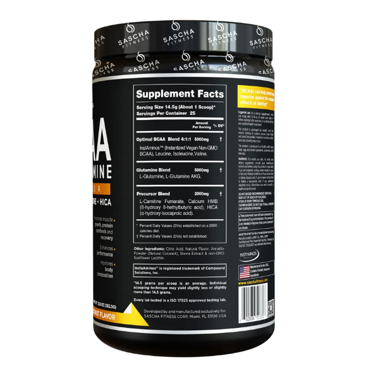 SASCHA FITNESS - Bcaa Glutamina Mango Coco