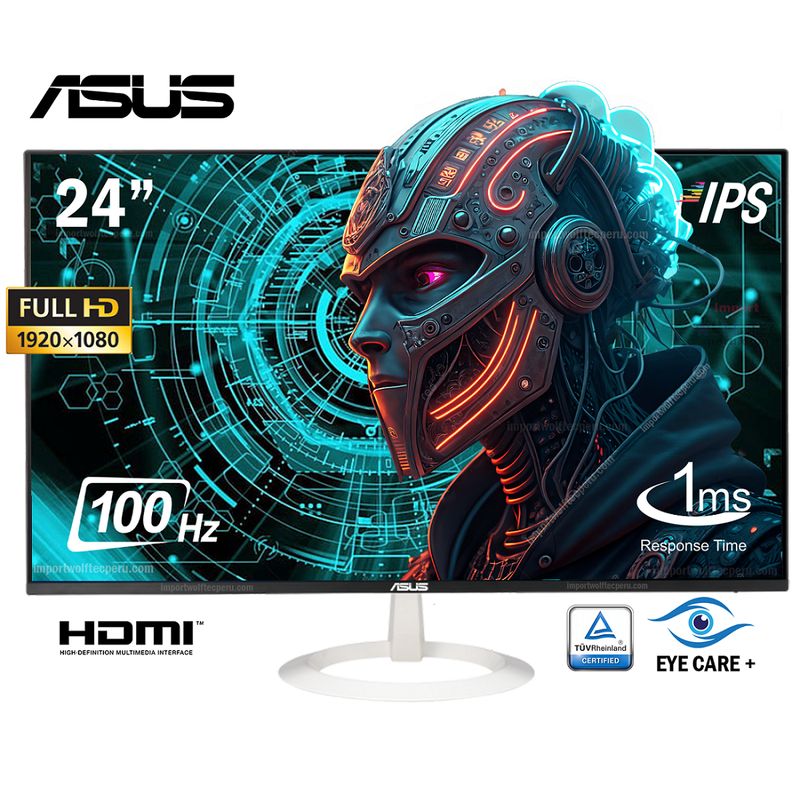 ASUS - MONITOR GAMING ASUS VZ24EHF-W Ultra Slim 238 IPS FHD 100Hz 1ms