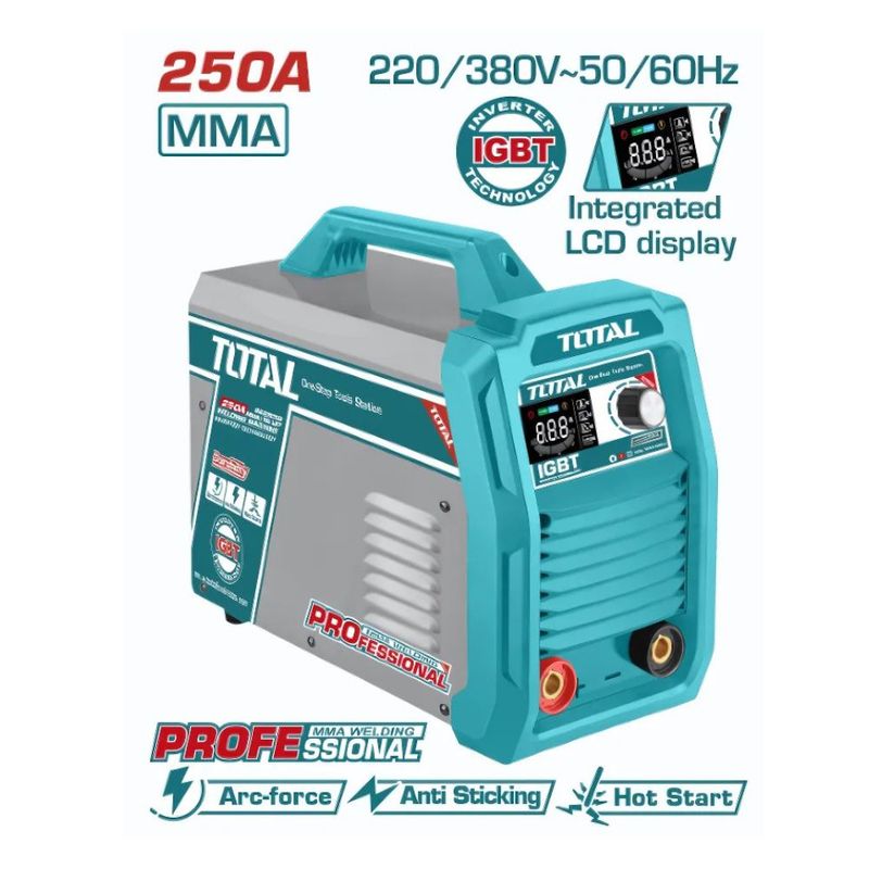 TOTAL TOOLS - Maquina de Soldar Inverter IGBT MMA 30-250A LCD - TW225029