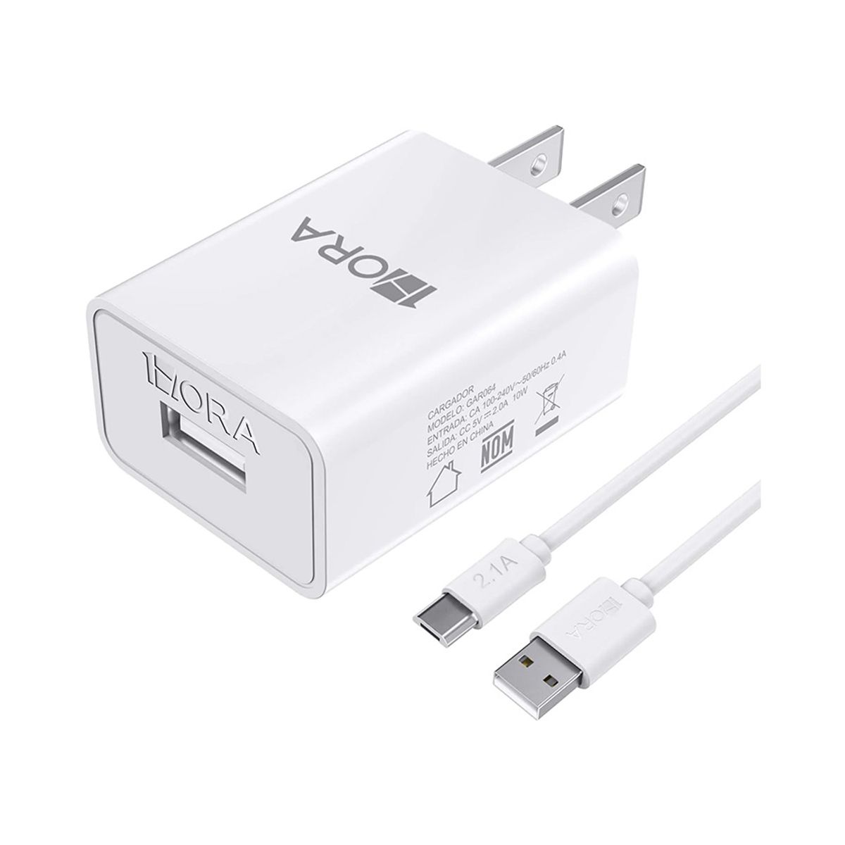 GENERICO - Cargador y Cable USB V8 GAR124 - 1HORA