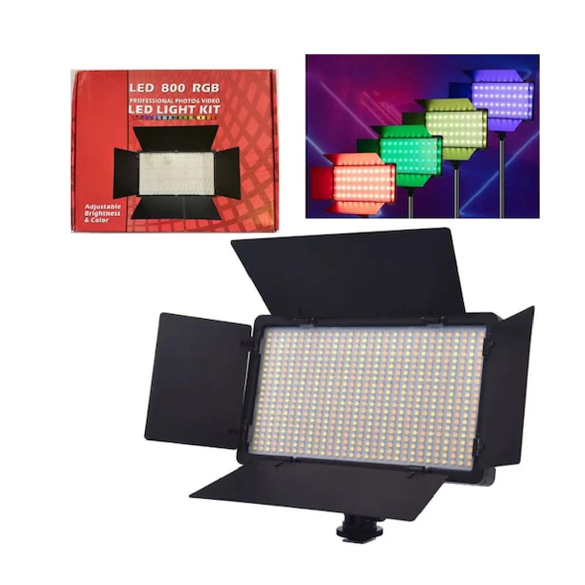 GO SELECT - Panel De Luz RGB con Viseras Led U800+RGB Para Fotografia Y Video