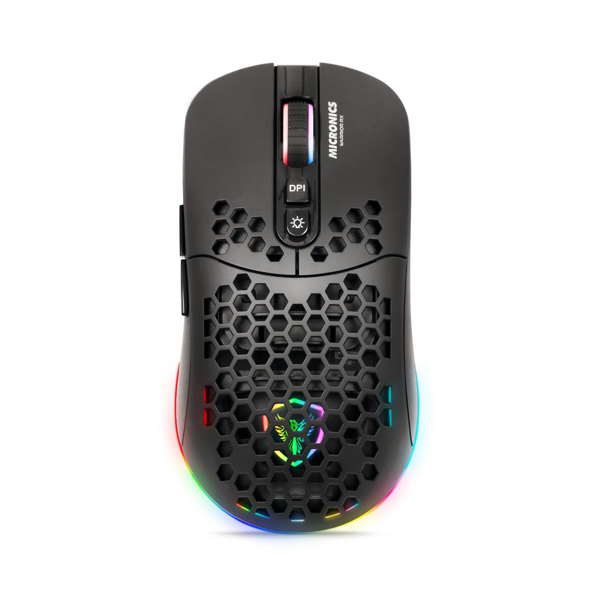MICRONICS - Mouse Gamer LED Inalámbrico 1600DPI Micronics Warrior RX MIC GM828RX