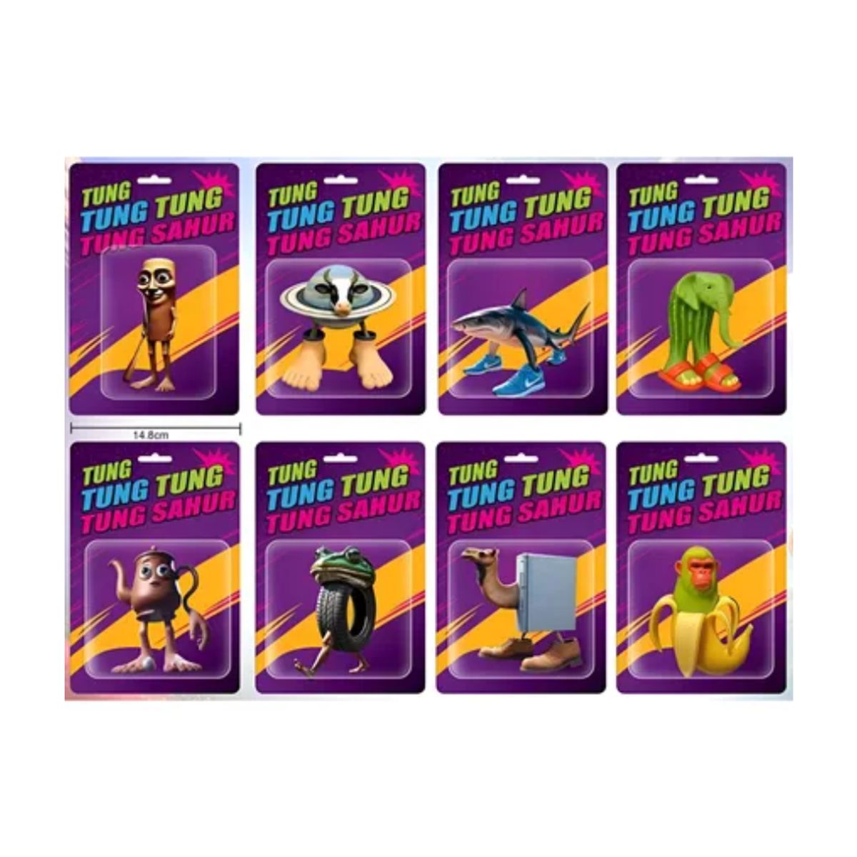 GENERICO - Set 8 Figuras Brainrot Tralalero Tralala Serie 3