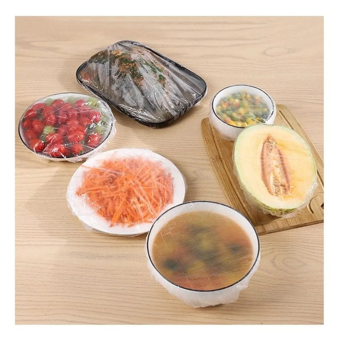 GENERICO - bolsas elásticas multiusos de plástico para conservar alimentos