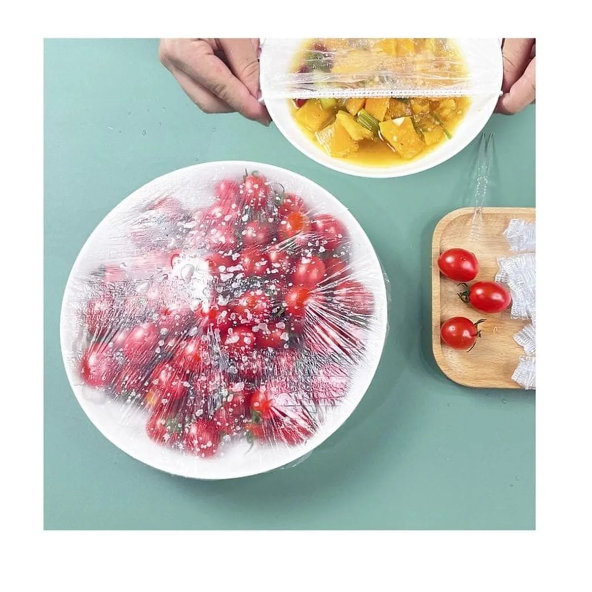 GENERICO - bolsas elásticas multiusos de plástico para conservar alimentos