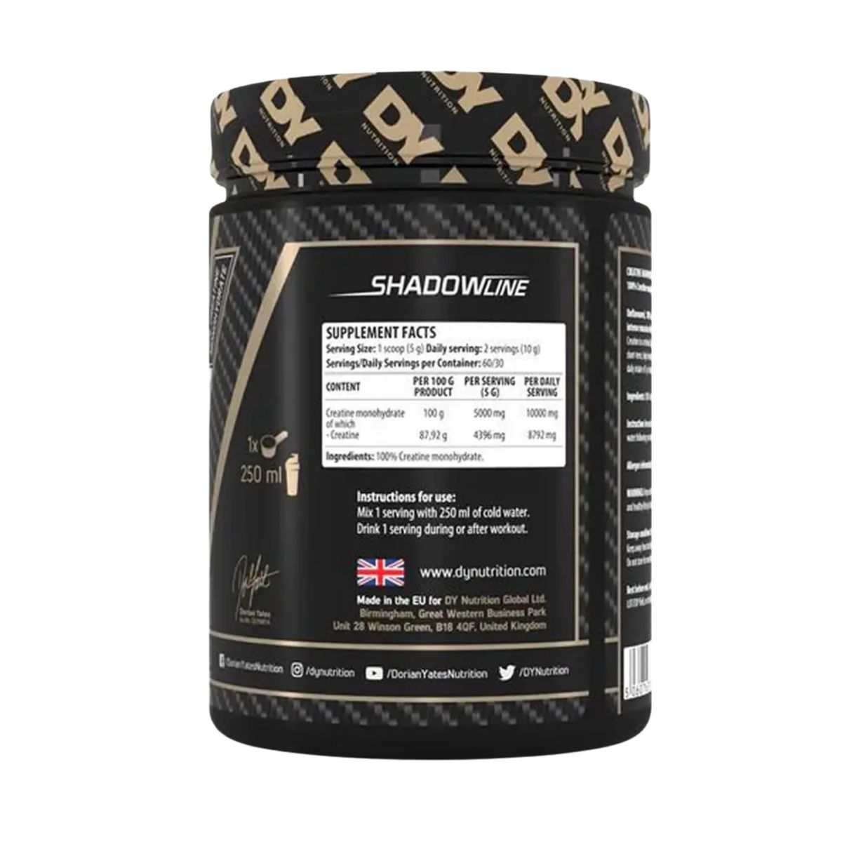 DORIAN YATES - CREATINA DORIAN YATES DE 300gr - CREATINA MONOHIDRATADA