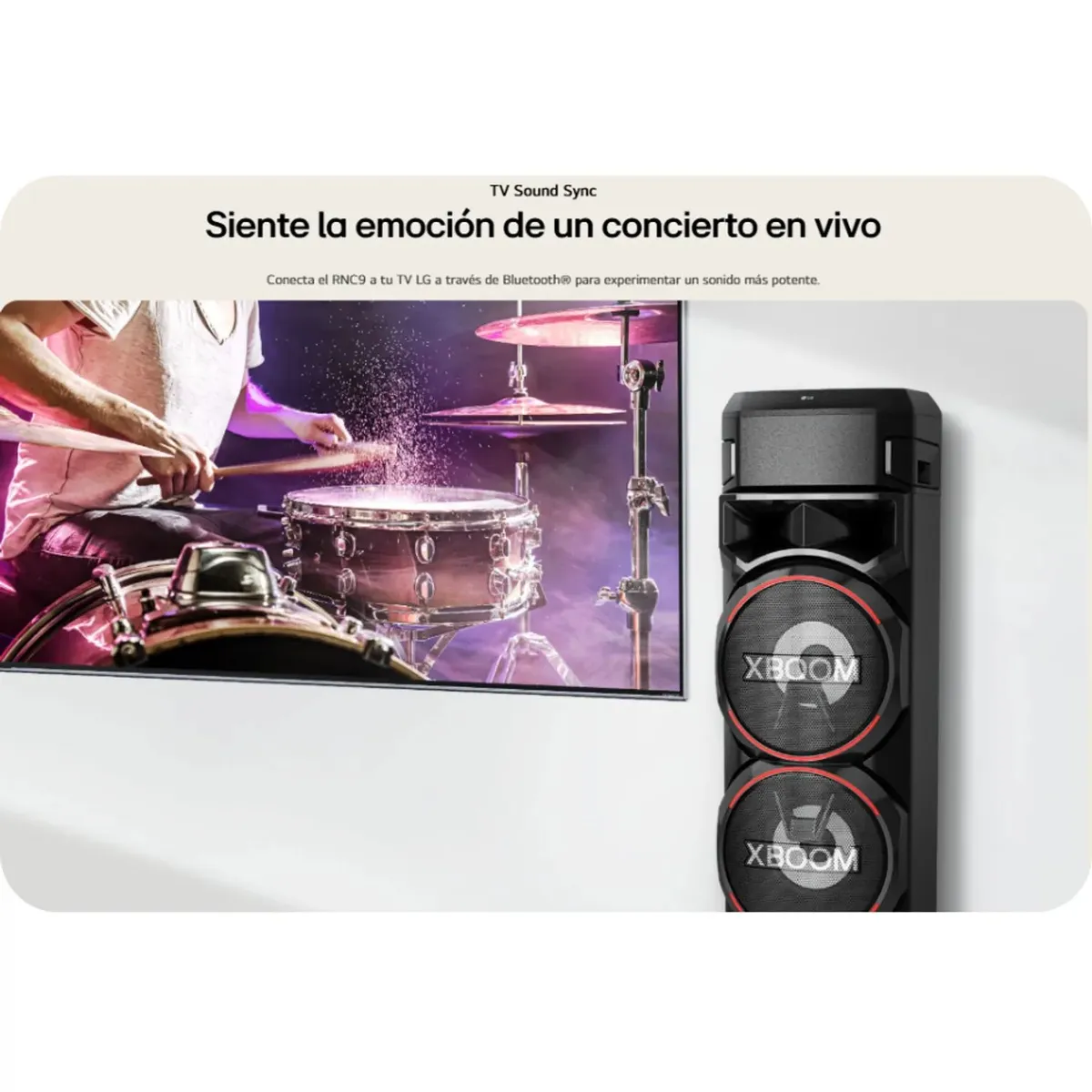 LG - Torre de Sonido LG XBOOM con Bluetooth y Karaoke RNC9 + Microfono