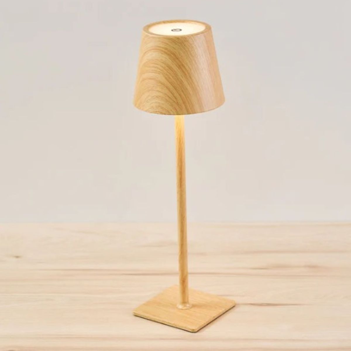 GENERICO - Lampara tactil recargable de madera