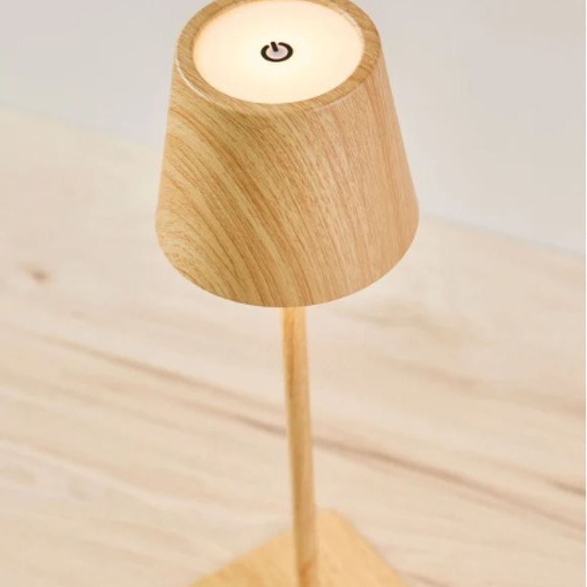 GENERICO - Lampara tactil recargable de madera