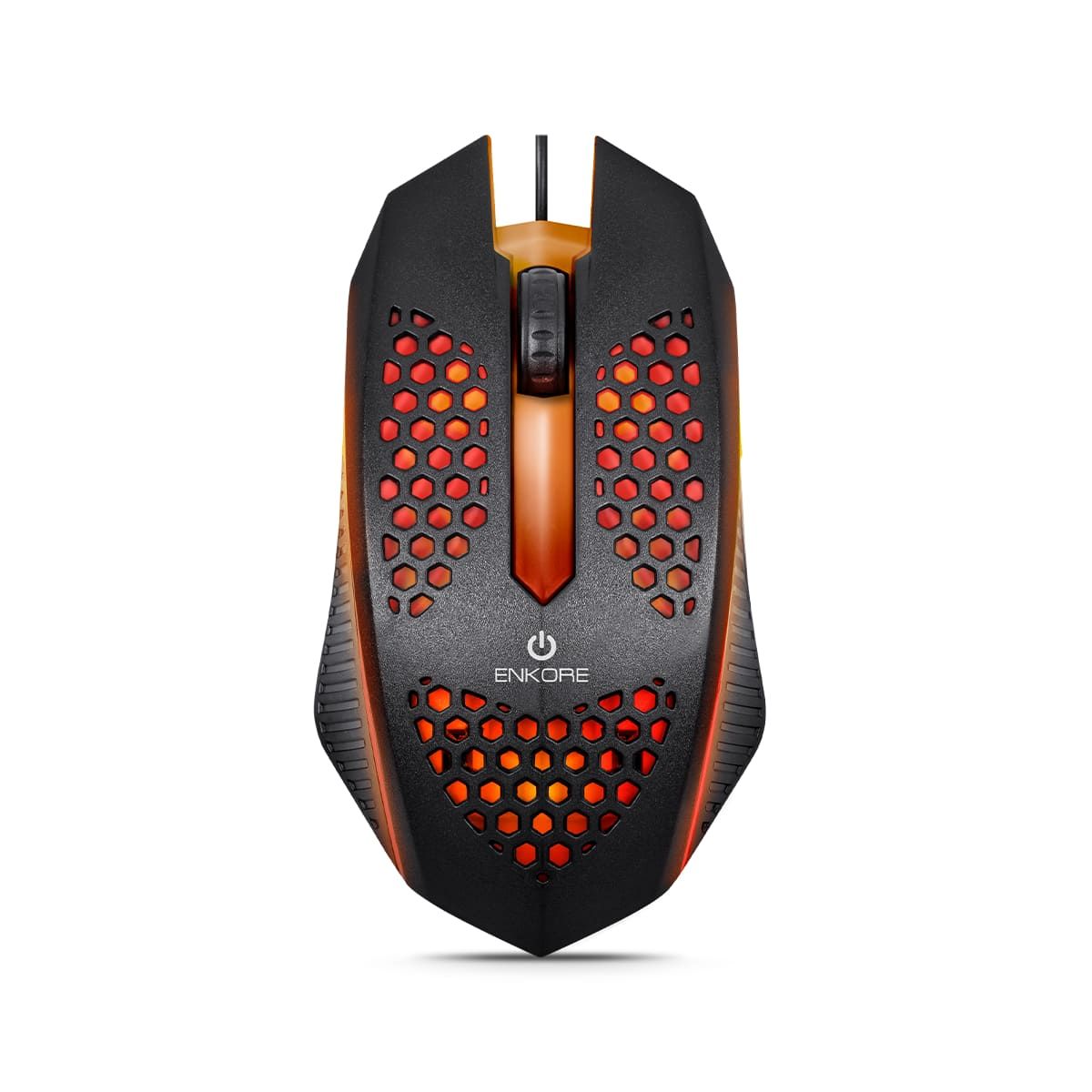 ENKORE - Mouse Gamer Alámbrico 1000DPI Negro Enkore Levitron EKM 107