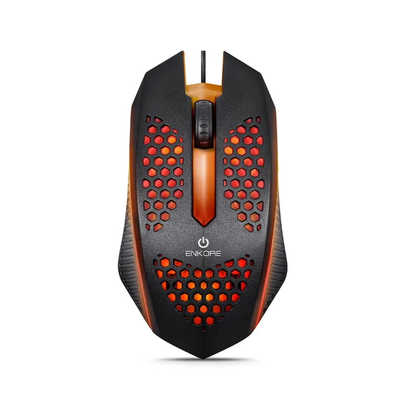 ENKORE - Mouse Gamer Alámbrico 1000DPI Negro Enkore Levitron EKM 107