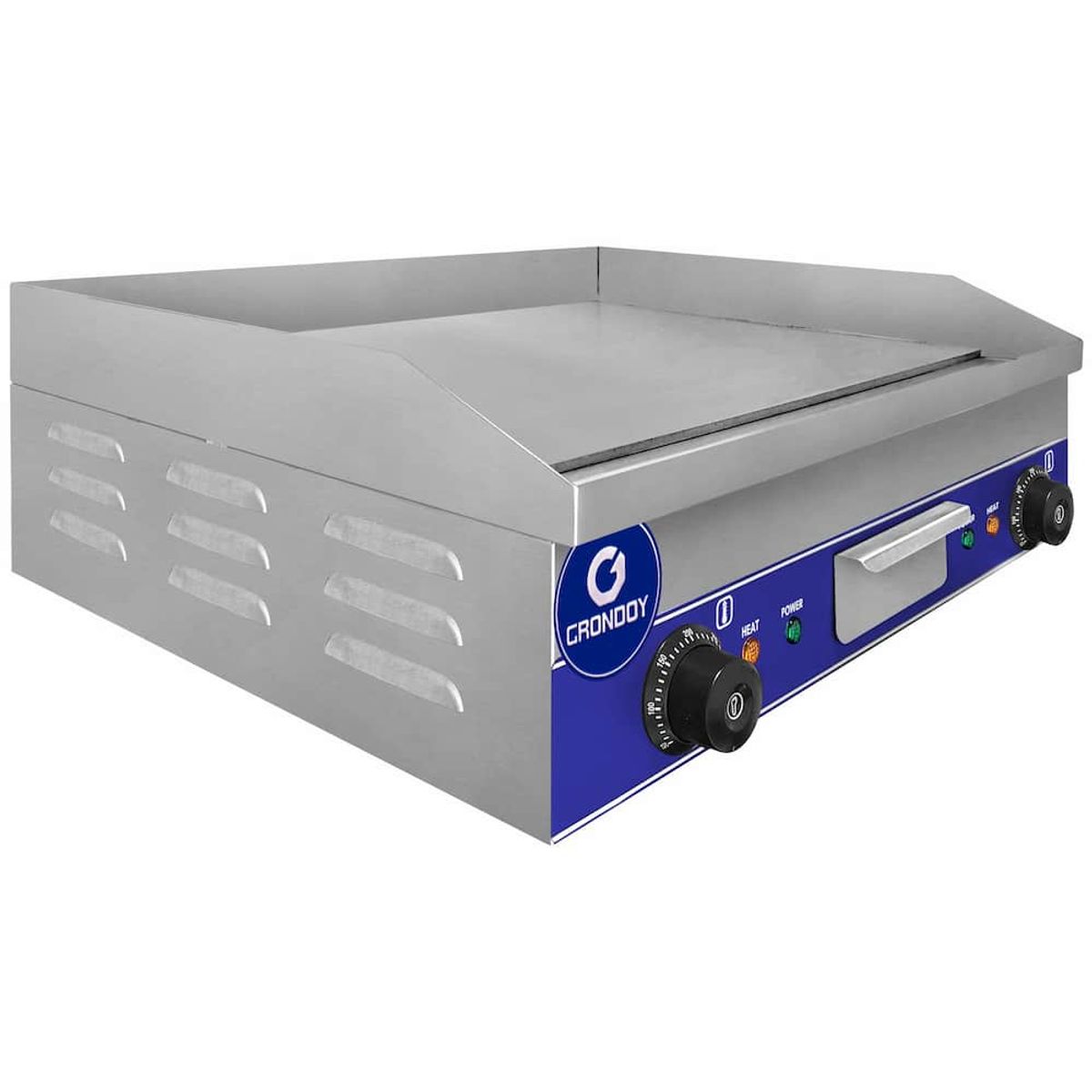 GRONDOY - Plancha Eléctrica 2500W Lisa - Compacta para Cocinas Pequeñas