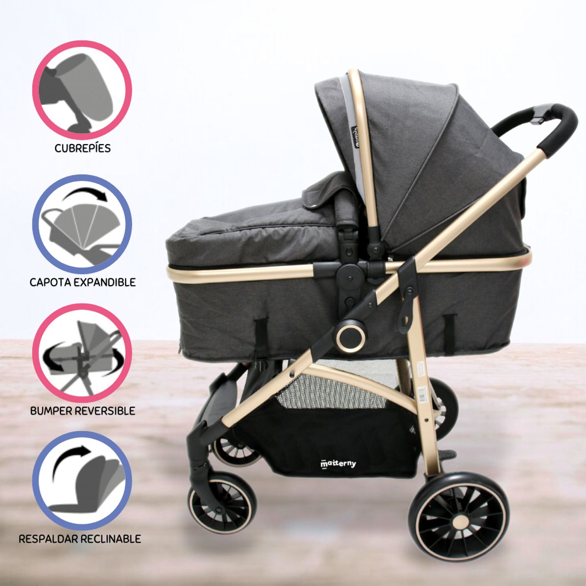EBABY - Coche Deportivo Moisés EBABY «CARRI DELUXE» Black