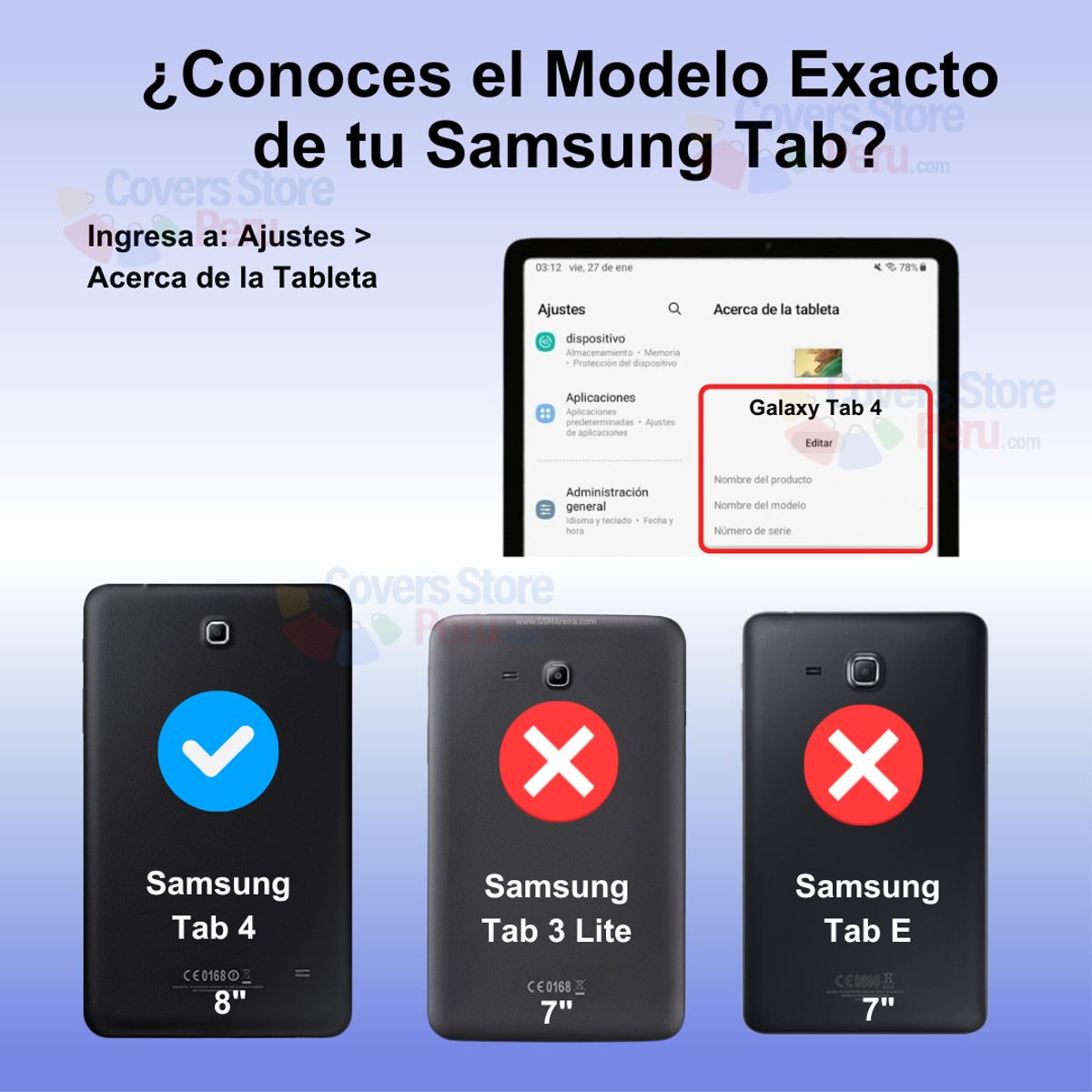 GENERICO - Funda para Samsung Tab 4 8 Flipcover Giratoria Negro