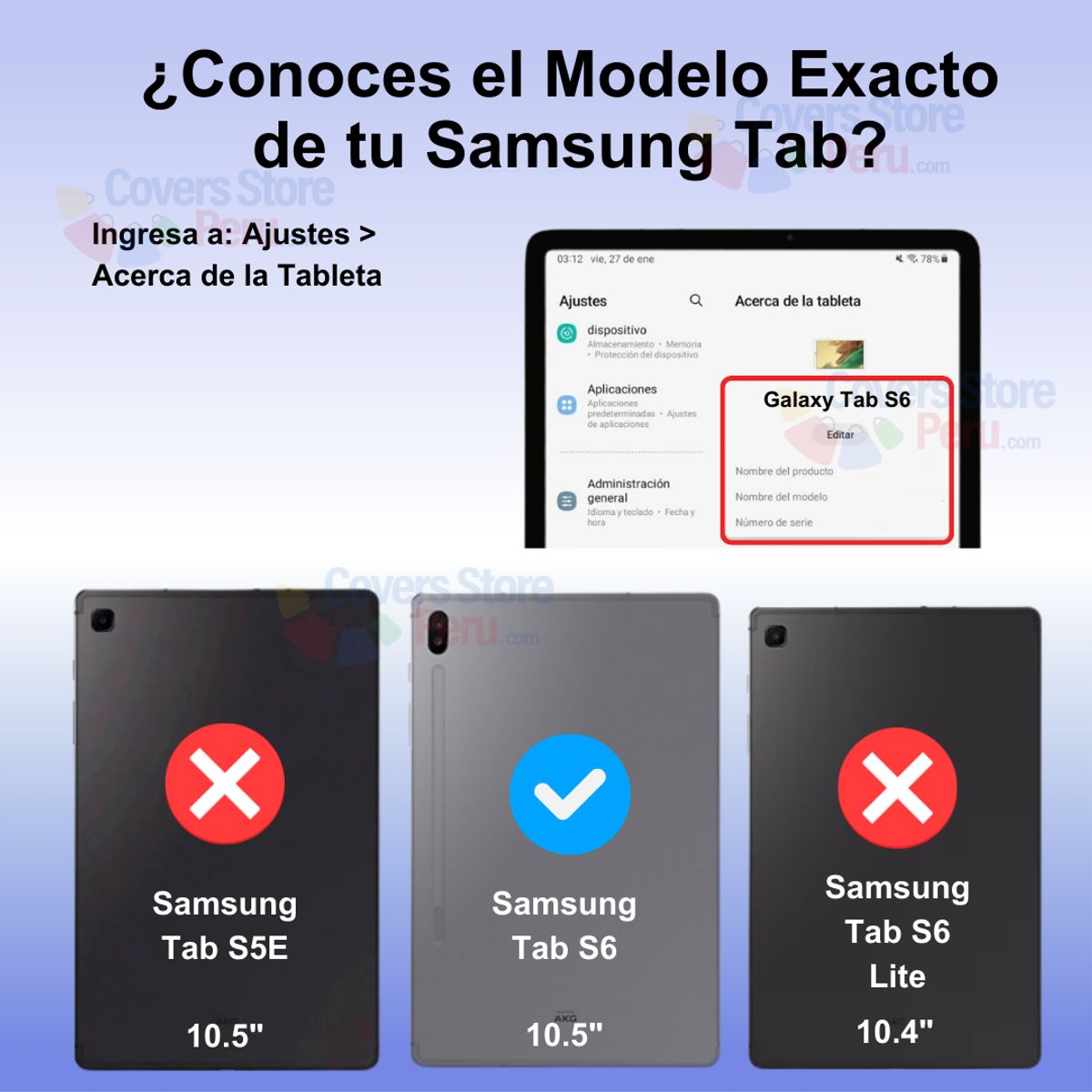 GENERICO - Funda para Samsung Tab S6 105 Flipcover Giratoria Negro