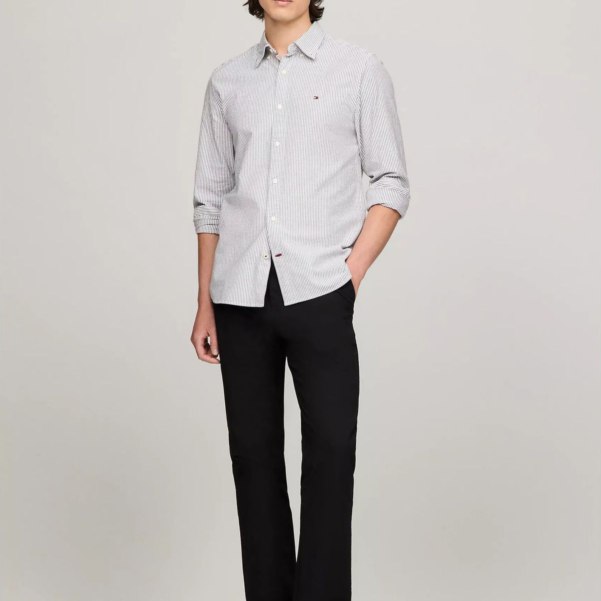 TOMMY HILFIGER - CAMISA M TOMMY STRETCH LS OXFORD STRI TH