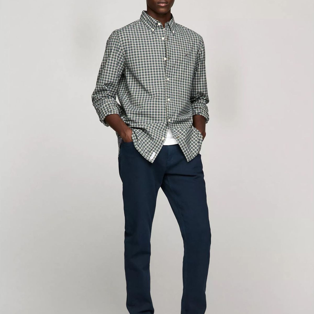 TOMMY HILFIGER - CAMISA M NAT. SOFT STRETCH MINI TARTA TH