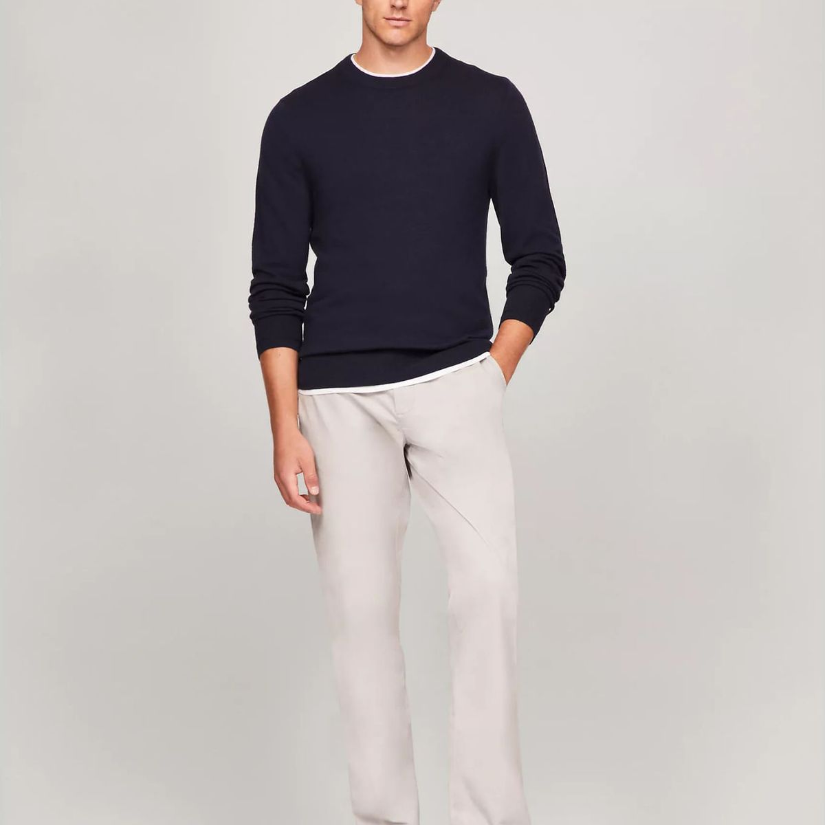 TOMMY HILFIGER - SWEATER M FINE GAUGE CREW NK