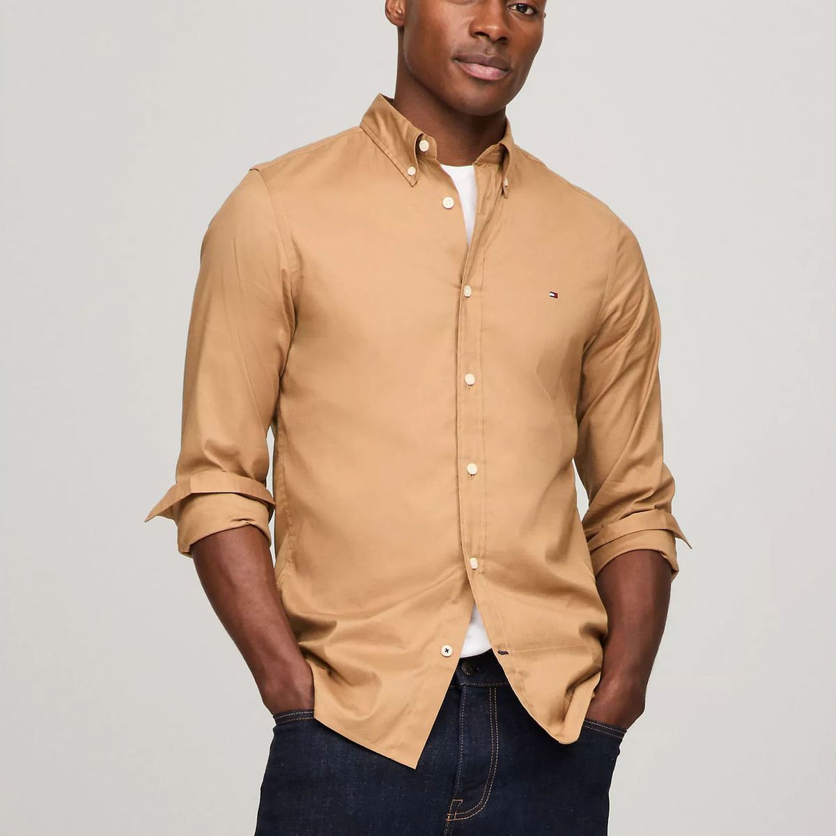 TOMMY HILFIGER - CAMISA M CORE FLEX POPLIN SF SHIRT TH