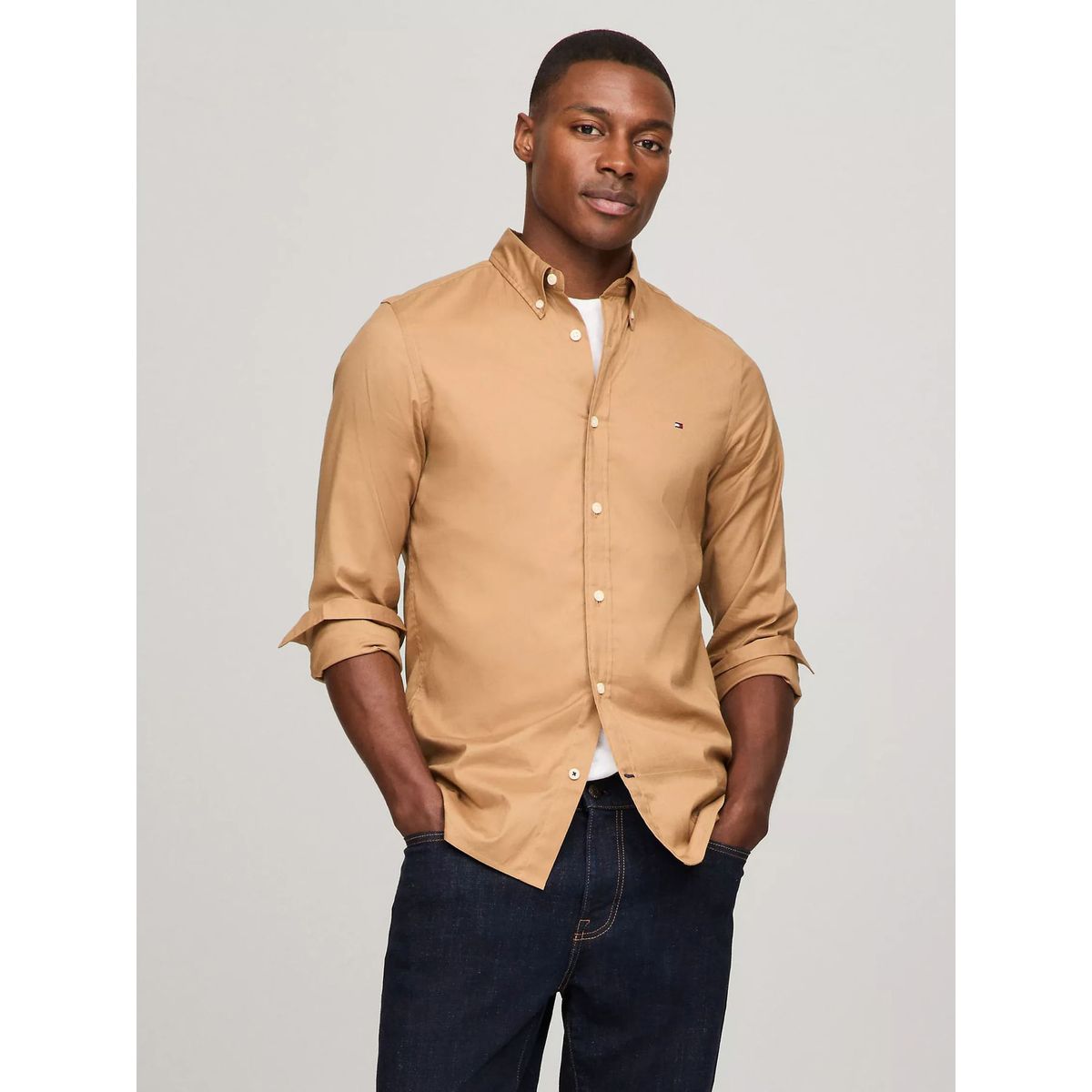 TOMMY HILFIGER - CAMISA M CORE FLEX POPLIN SF SHIRT TH