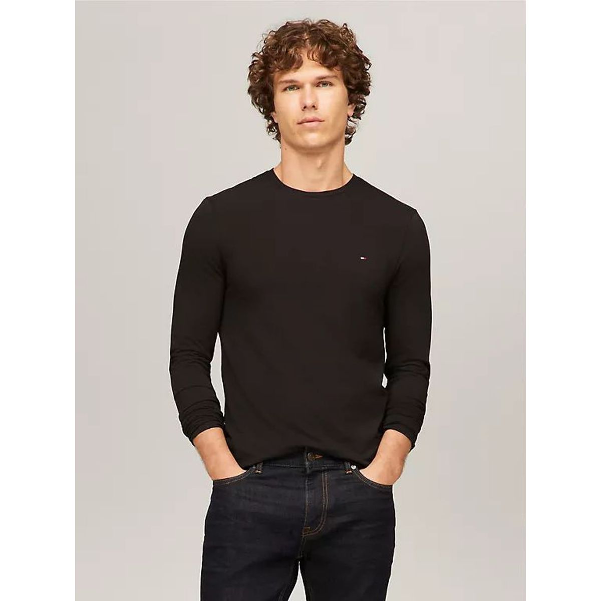 TOMMY HILFIGER - CAMISETA M STRETCH SLIM FIT LONG SLEEVE TH