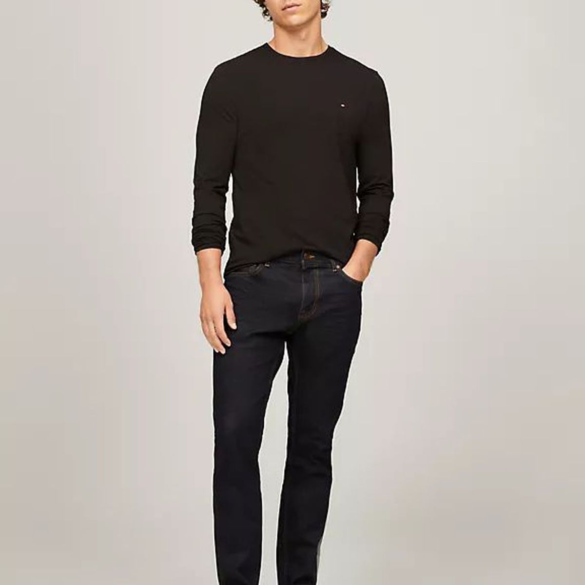 TOMMY HILFIGER - CAMISETA M STRETCH SLIM FIT LONG SLEEVE TH