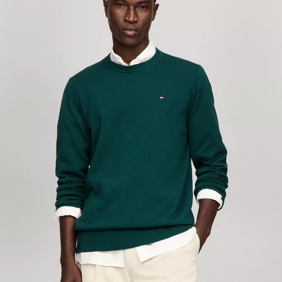 TOMMY HILFIGER - SWEATER  M AMHERST CREW NECK SWEATER