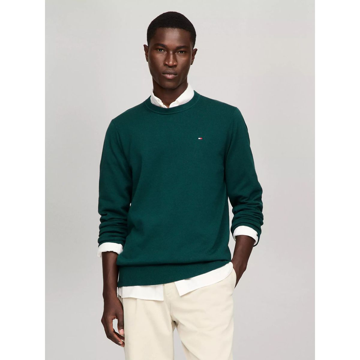 TOMMY HILFIGER - SWEATER  M AMHERST CREW NECK SWEATER