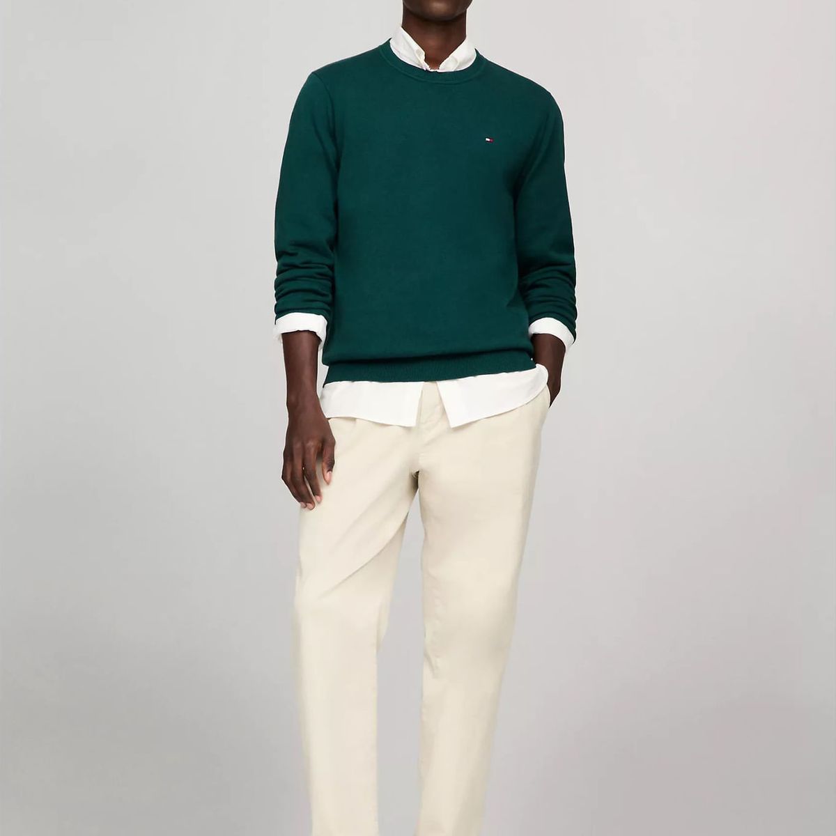 TOMMY HILFIGER - SWEATER  M AMHERST CREW NECK SWEATER