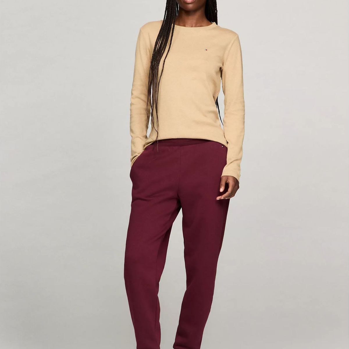 TOMMY HILFIGER - PANTALON W RELAXED LONG FLEECE SWEATPAN TH