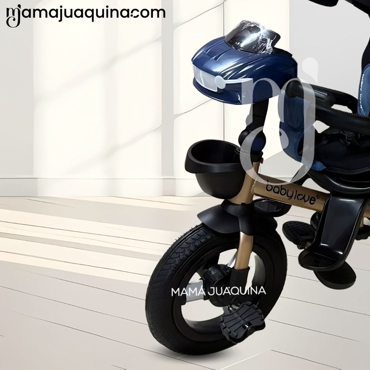 BABY - Triciclo Guiador Musical «JUAQUINA» con Bluetooth Blue