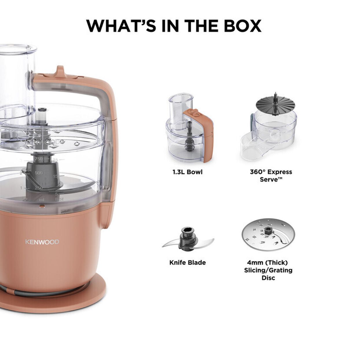 KENWOOD - Procesador y Quick Mix Kenwood Go Collection Rojo