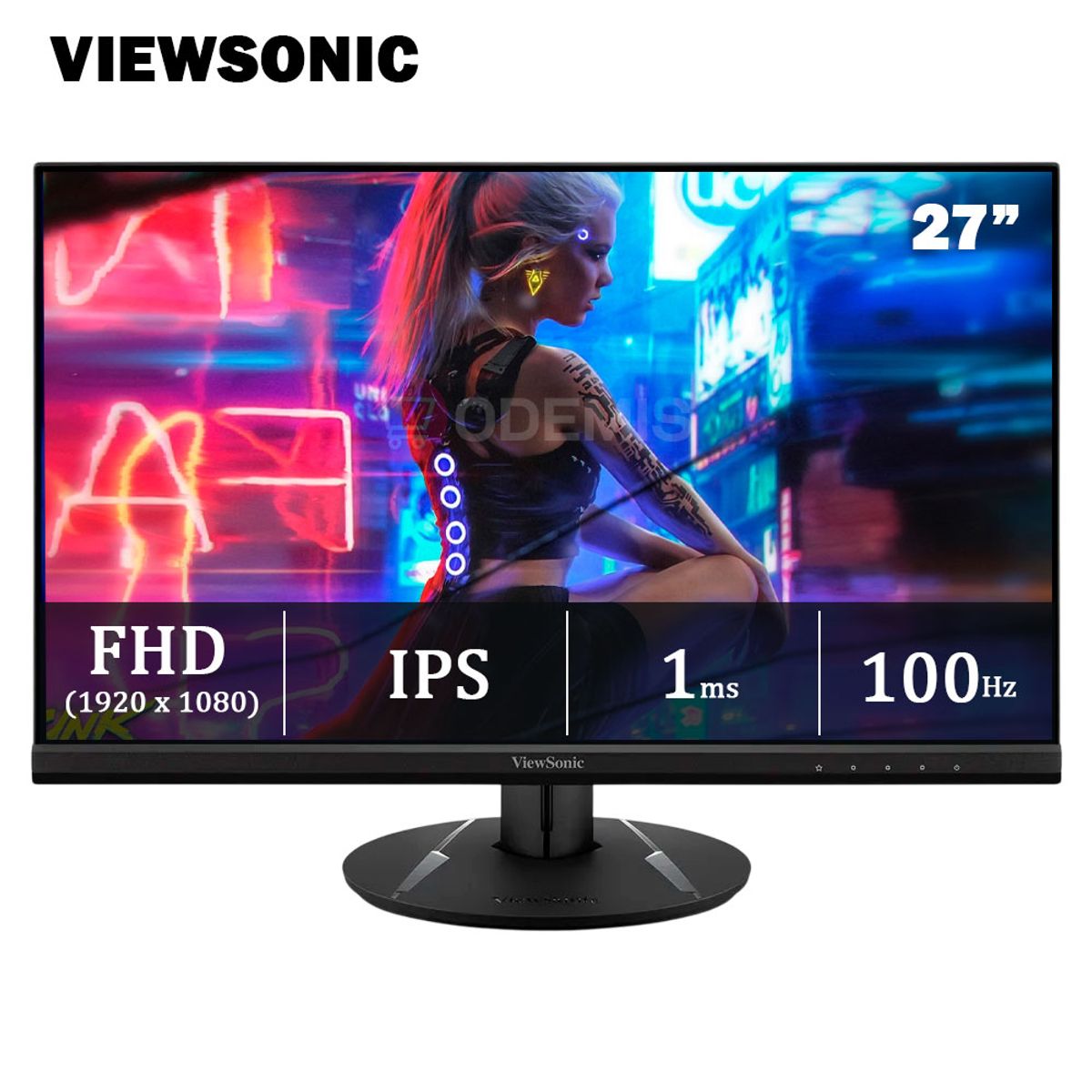 VIEWSONIC - MONITOR GAMING VIEWSONIC VX2716 27 IPS FHD 100Hz 1ms FreeSync