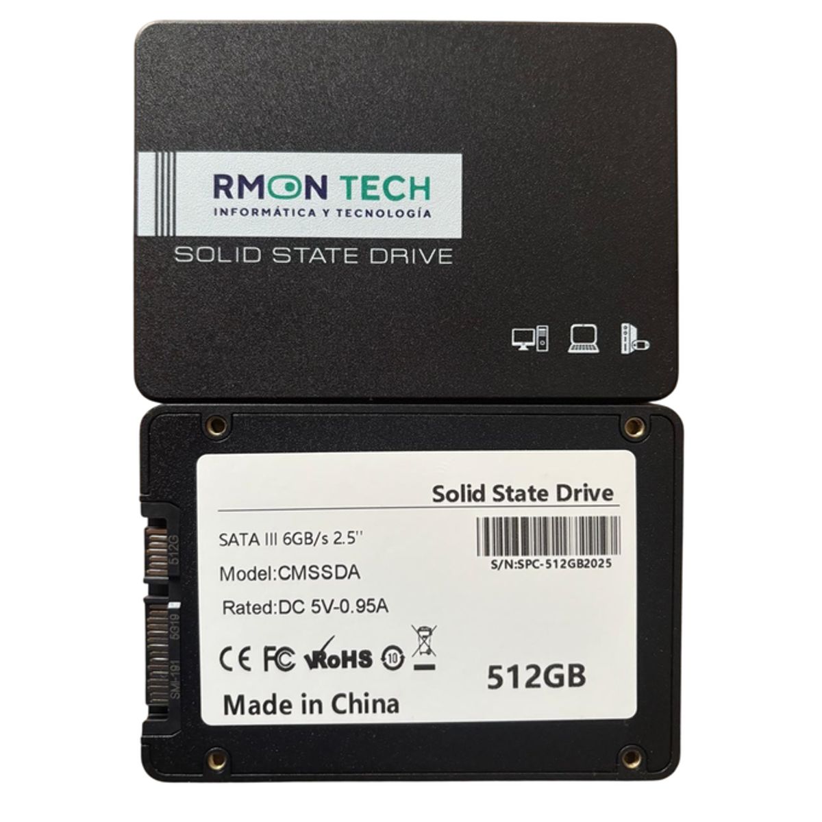 RMON TECH INFORMATICA Y TECNOLOGIA - 512GB DISCO SOLIDO SSD RMON TECH SATA 3.0 - 6GBS