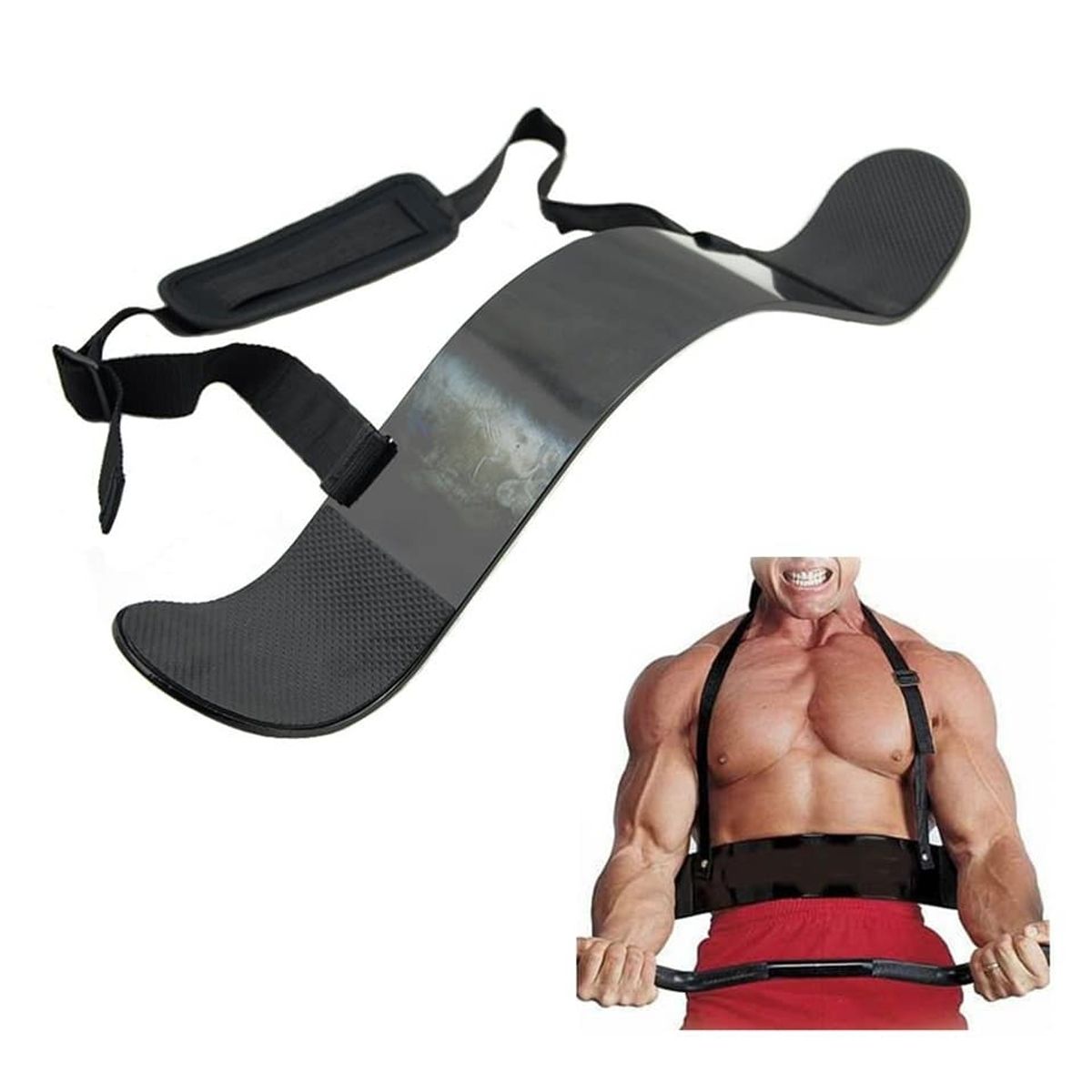 GENERICO -  Blaster Soporte Brazos Para Biceps Curl W Ez Fullfitness
