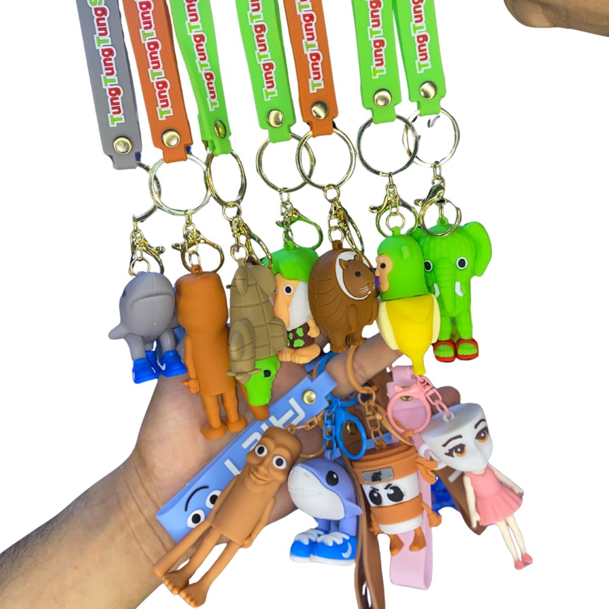 GENERICO - Pack de 12 Llaveros Tralalero Tralalá Brainrot Italiano