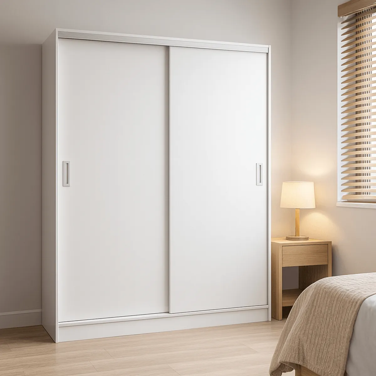 Ropero de Melamina Moderno Blanco 150cm, marca MUEBLES CRISOSTOMO - Foto 2