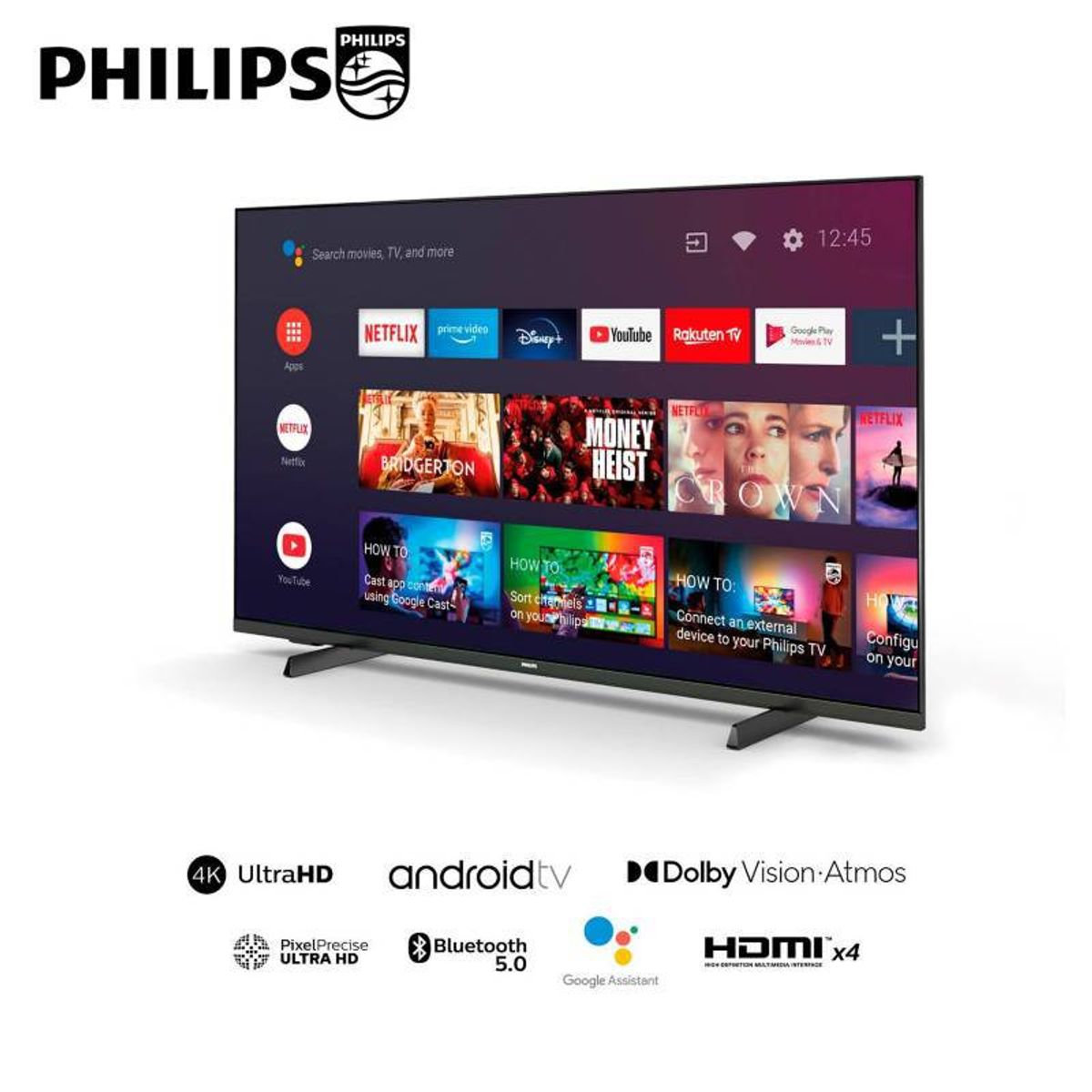 PHILIPS - Televisor PHILIPS LED 55 UHD 4K Smart Tv 55PUD7406