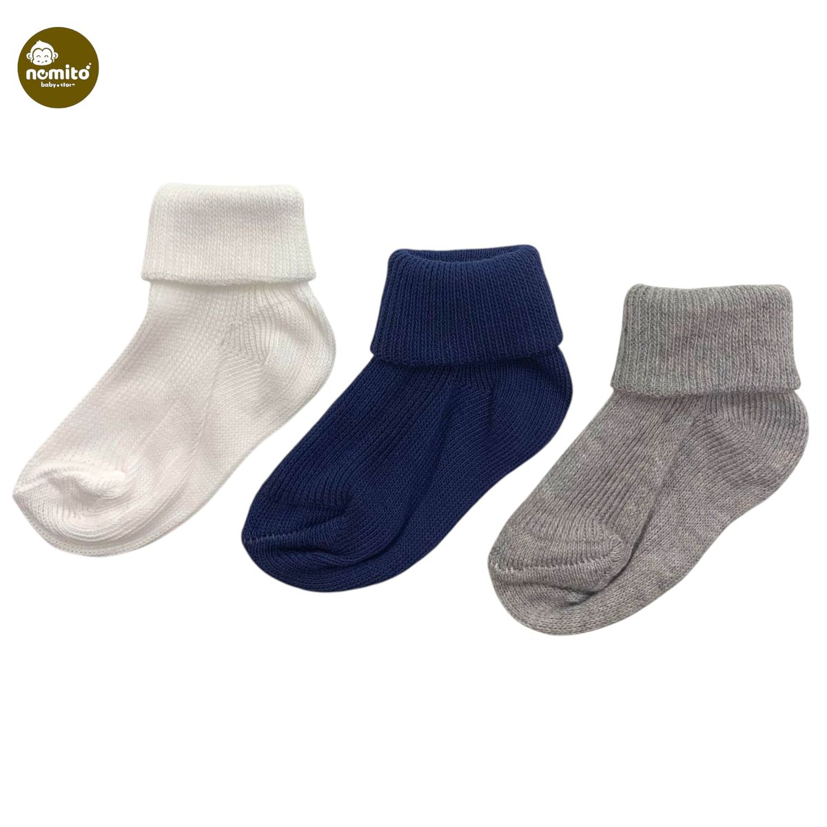 GENERICO - PACK X 3 MEDIAS BEBE NEMITO 100% ALGODON
