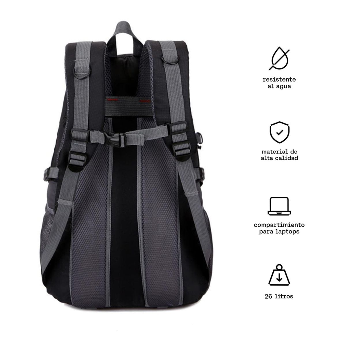 KUZLER - MOCHILA NEGRA KUZLER LIGERA  INGO-101