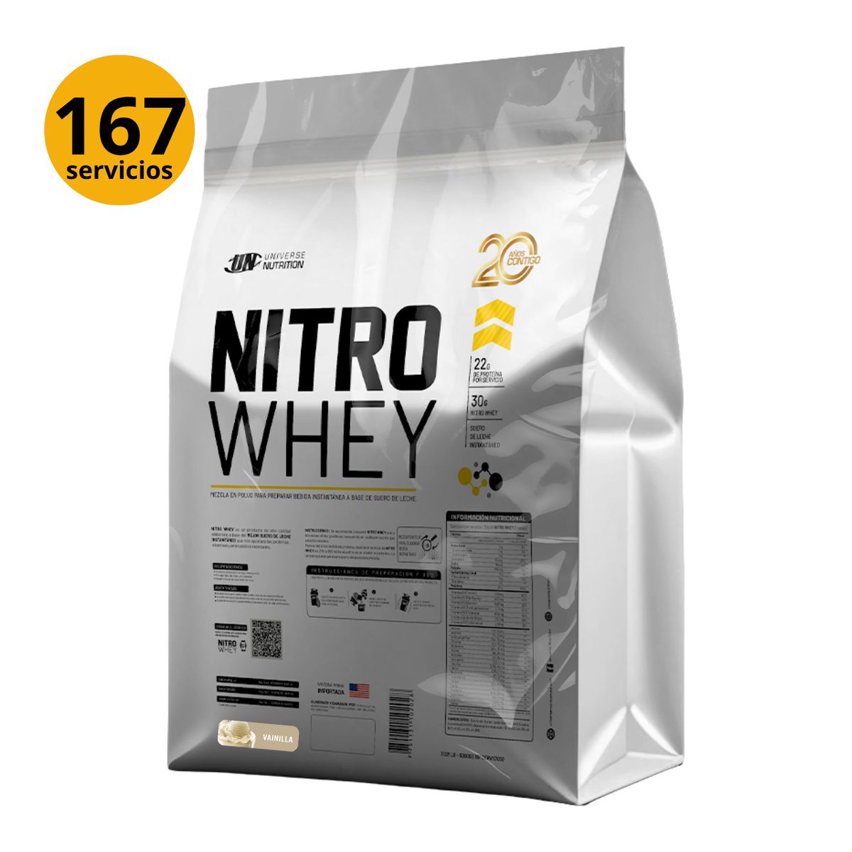 UNIVERSE NUTRITION - NITRO WHEY DE 5kg VAINILLA - PROTEÍNA WHEY